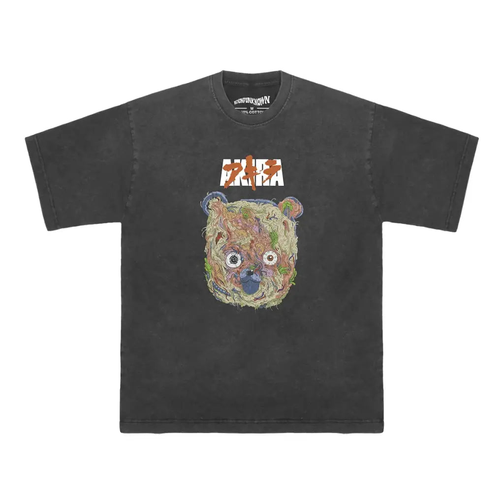 Akira Anime T-shirt - Katsuhiro Otomo Classic Manga Graphic Shirt | Washed Black / s | Apparel