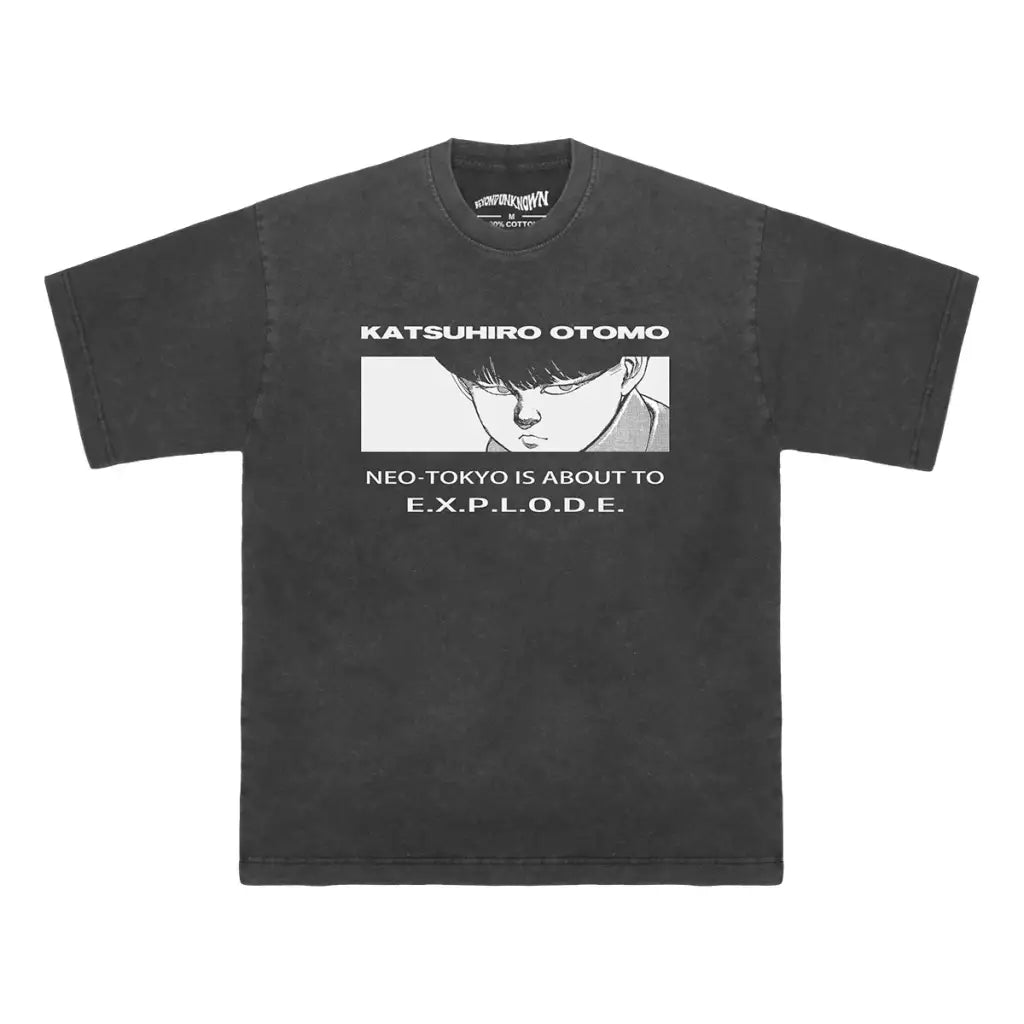 Akira Memories T-shirt - Katsuhiro Otomo Metropolis Anime Graphic Shirt | Washed Black / s | Core Capsule