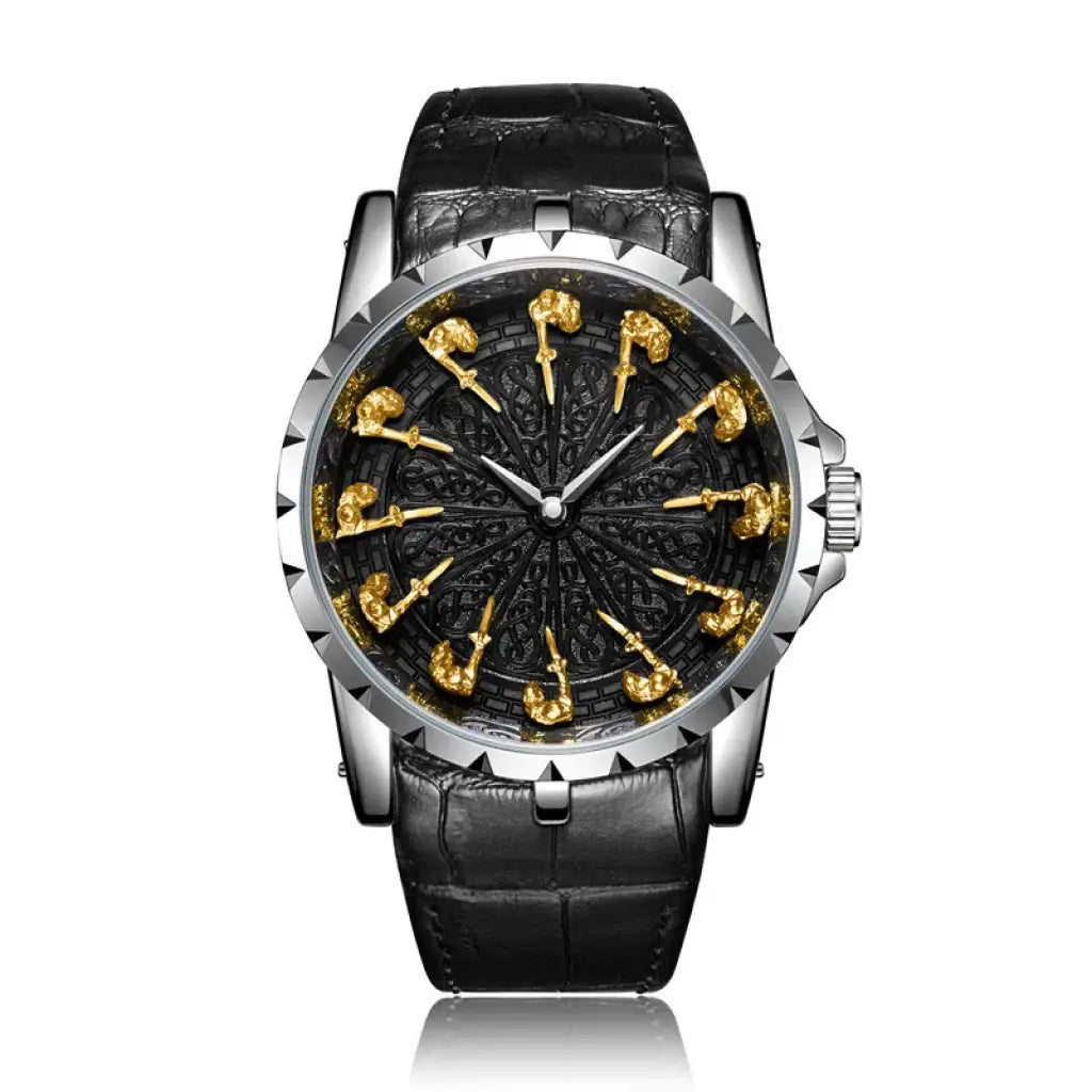 Black Sigil Chrono Watch | Obsidian Silver Gold | Relics
