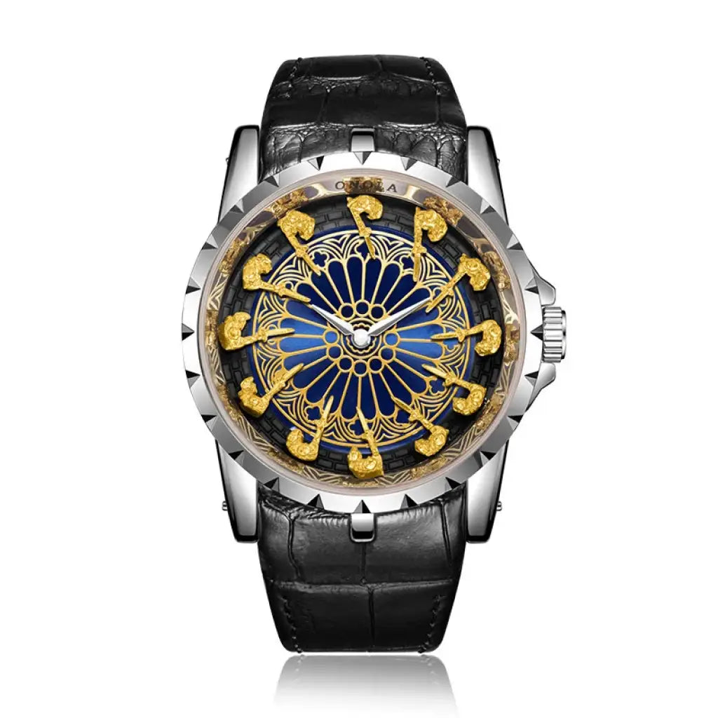 Black Sigil Chrono Watch | Obsidian Silver Blue | Relics