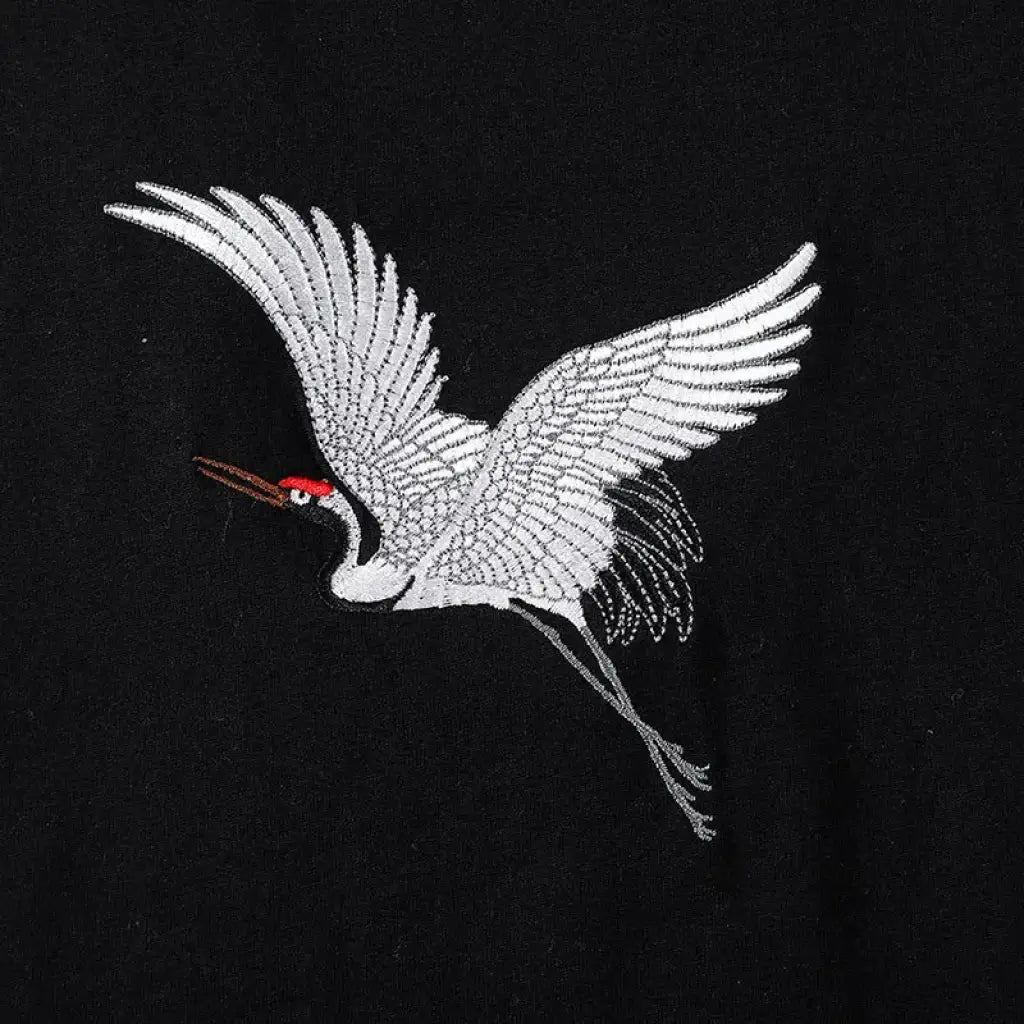 Crane Embroidered T-shirt | Core Capsule