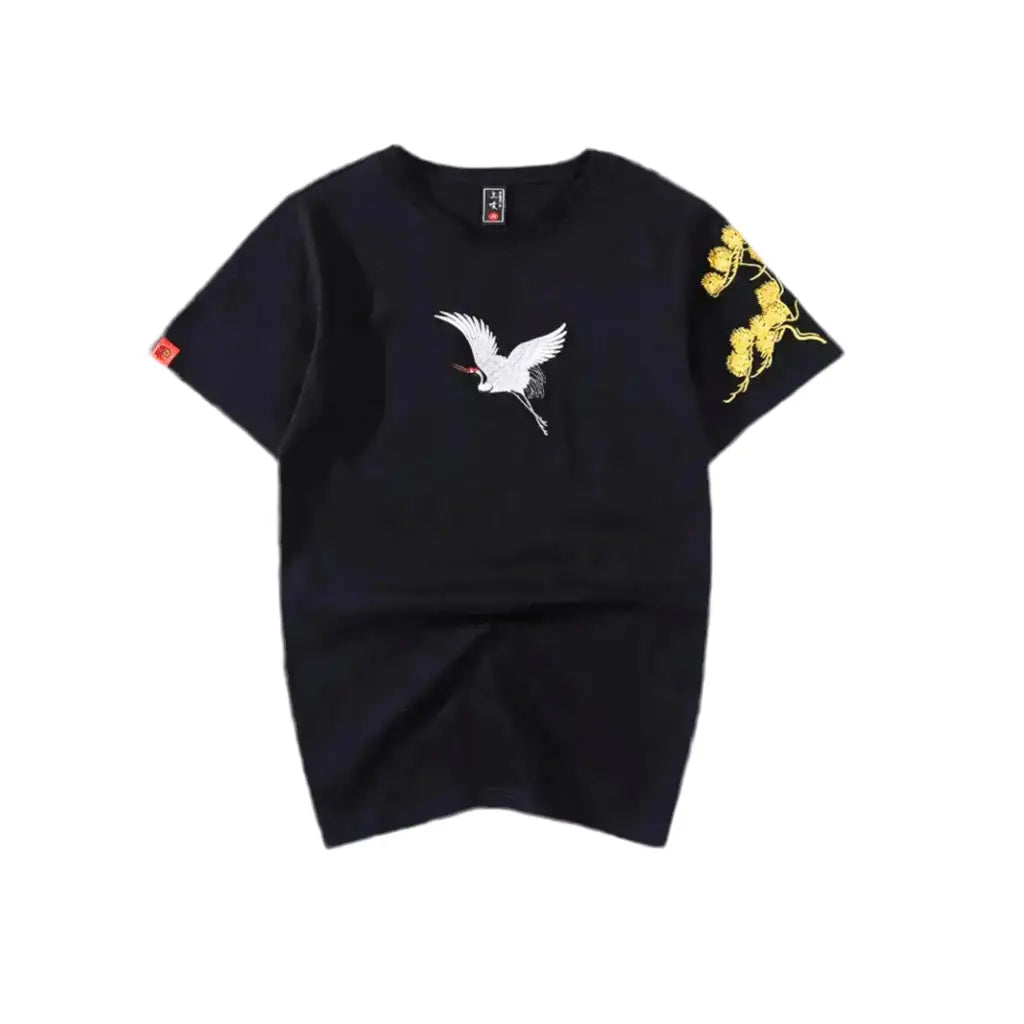 Crane Embroidered T-shirt | Core Capsule