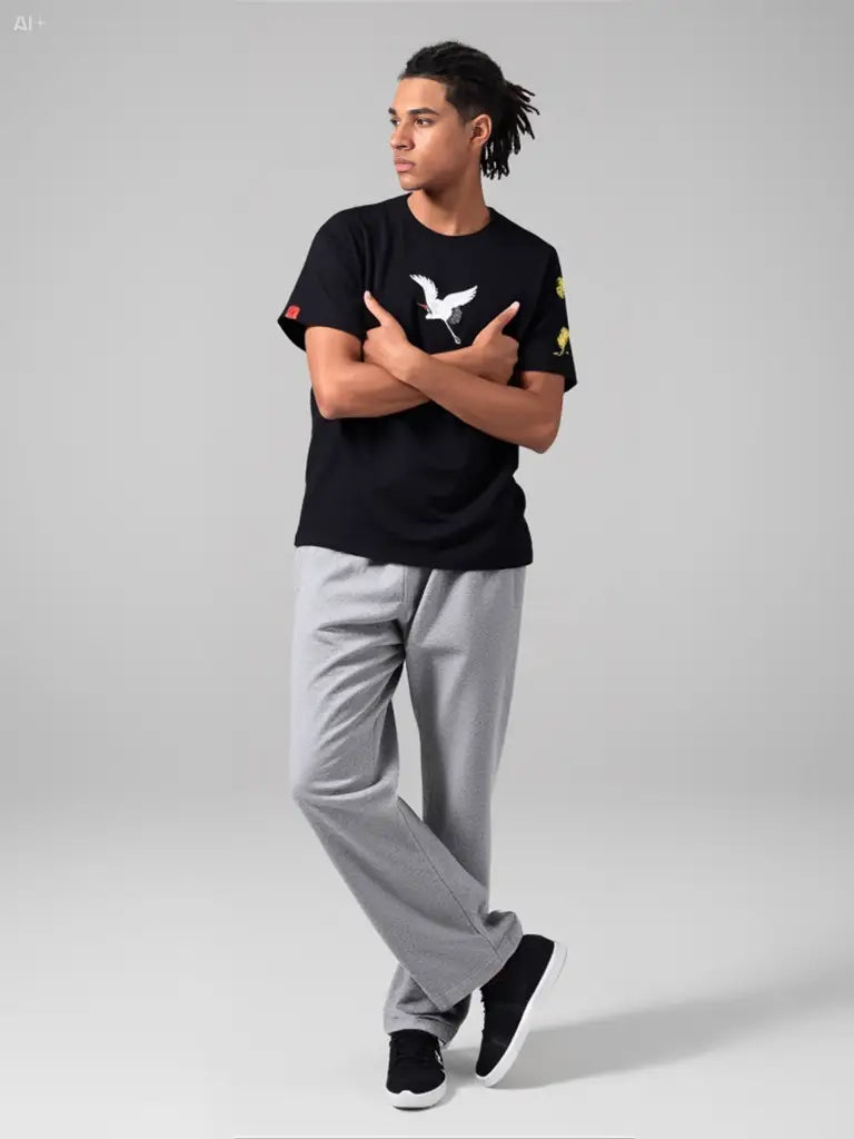 Crane Embroidered T-shirt | Core Capsule