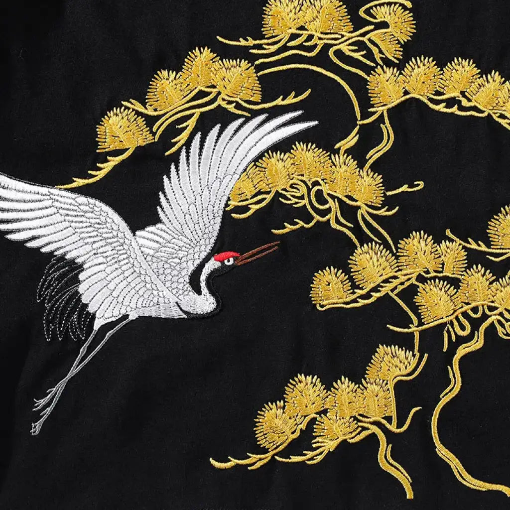 Crane Embroidered T-shirt | Core Capsule