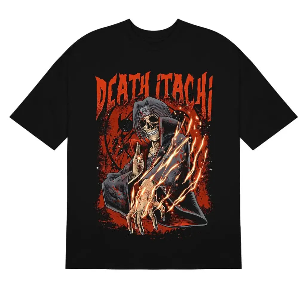 Crows of the Moon T-shirt - Itachi Inspired Oversized Anime | Black / Xl 80-90kg | Core Capsule