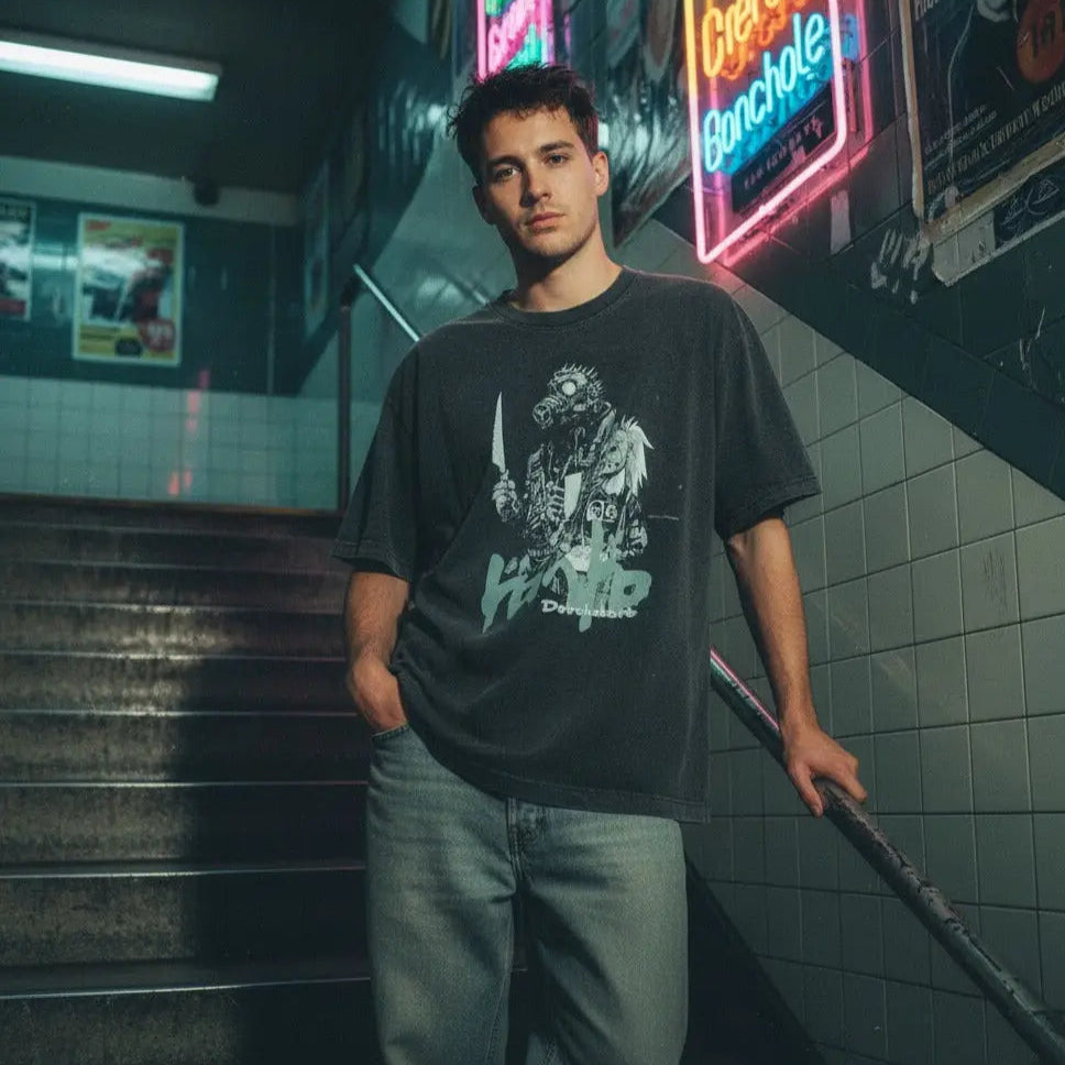 Dorohedoro Anime T-shirt - Dark Urban Fantasy Manga Graphic Shirt | Core Capsule
