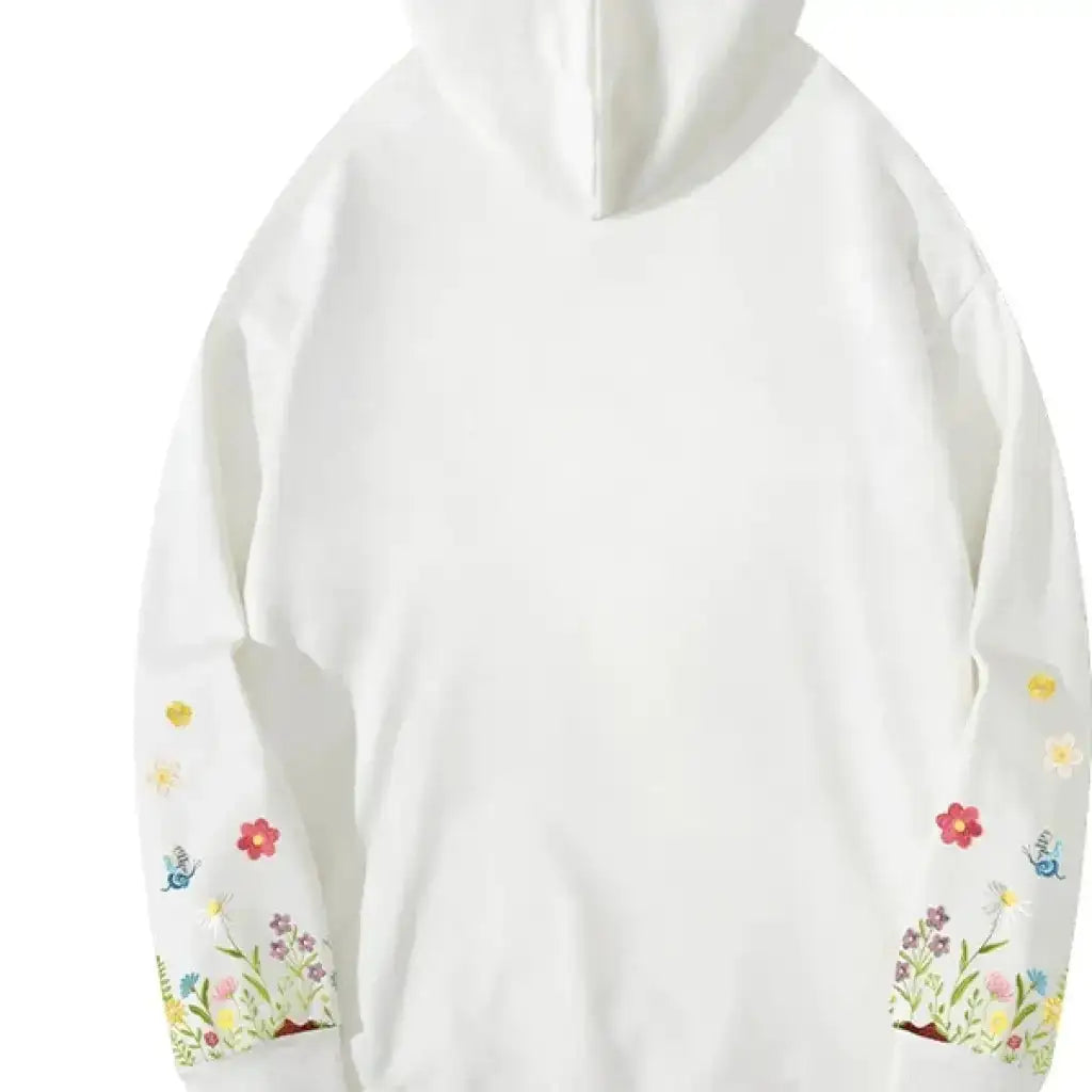 Wildflower Embroidered Hoodie | Oversized Unisex Streetwear | Core Capsule