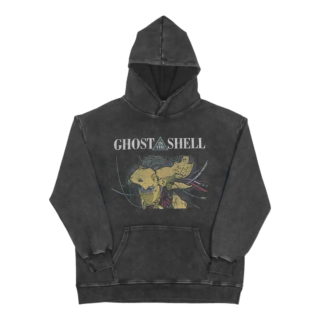 Ghost in the Shell Cyberpunk Hoodie - Masamune Shirow Anime Streetwear | Black / s | Core Capsule