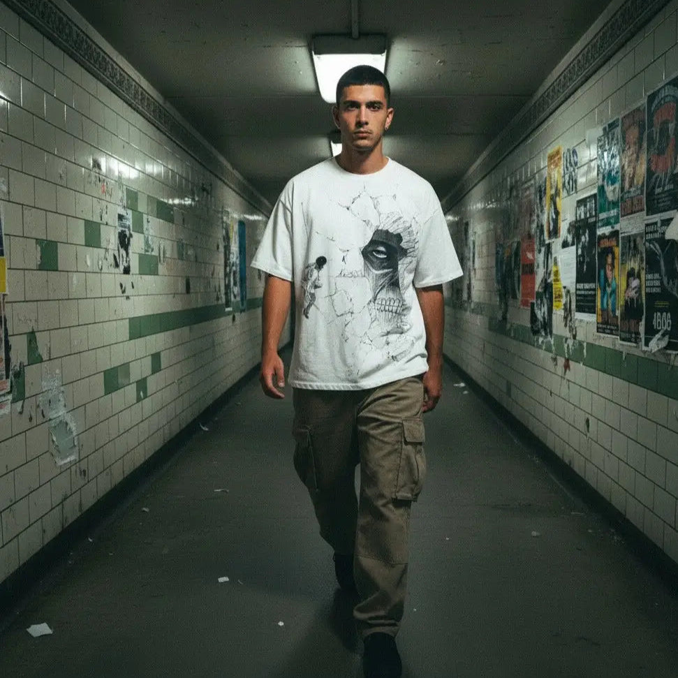 Wallbreaker T-shirt - Attack on Titan Inspired Oversized Anime | Core Capsule