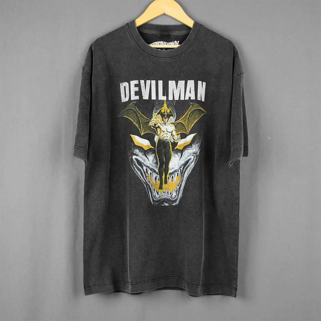 Devilman Anime Tee: Elevate Y2K Gothic Fashion with Edgy Japanese Techwear Flair - Zenith Threads Co. 