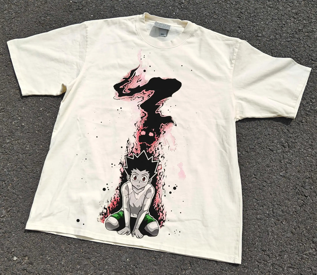 Gon Rage Hunter x Hunter Tee: Fuse Y2K Anime Streetwear with Japanese Fashion and Techwear Aesthetic - Zenith Threads Co. 