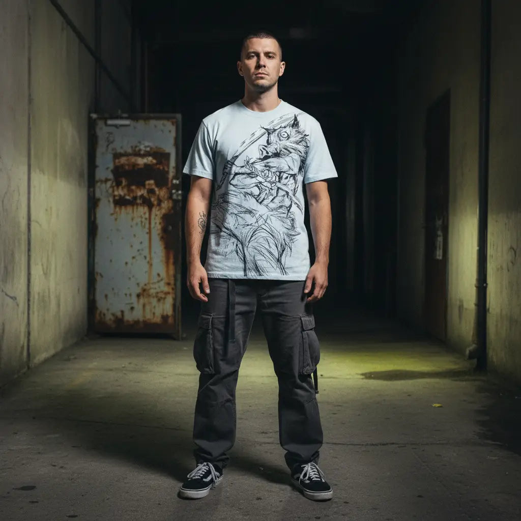 Beast Form T-Shirt - Inosuke Inspired Oversized Anime T-Shirt