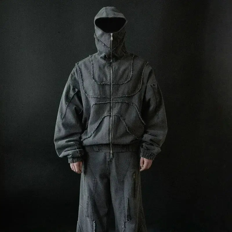 Splitline Shell: Discover Japanese Y2K Techwear Vibes in Anime Streetwear - Zenith Threads Co. 