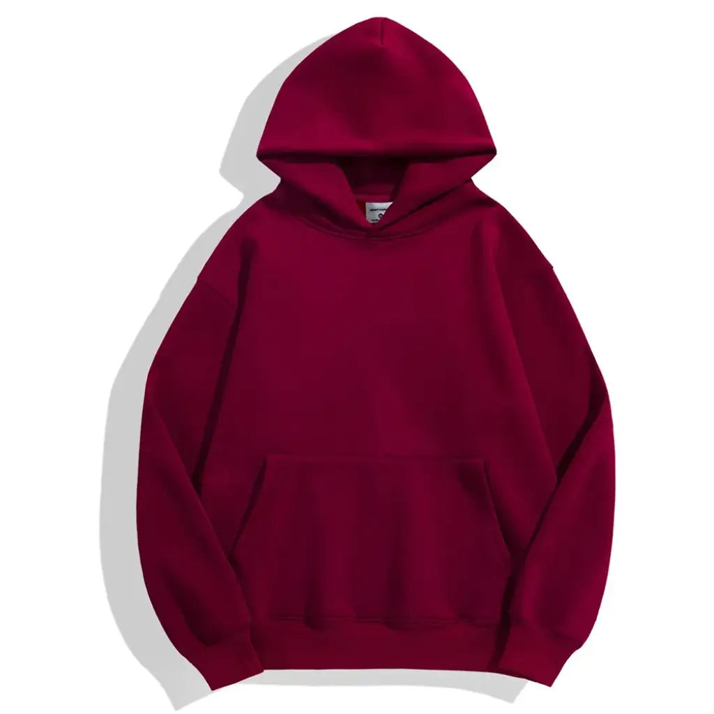 Shadow Core Heavyweight Hoodie | 480gsm Cotton Velvet Fleece | Burgundy / s | Capsule