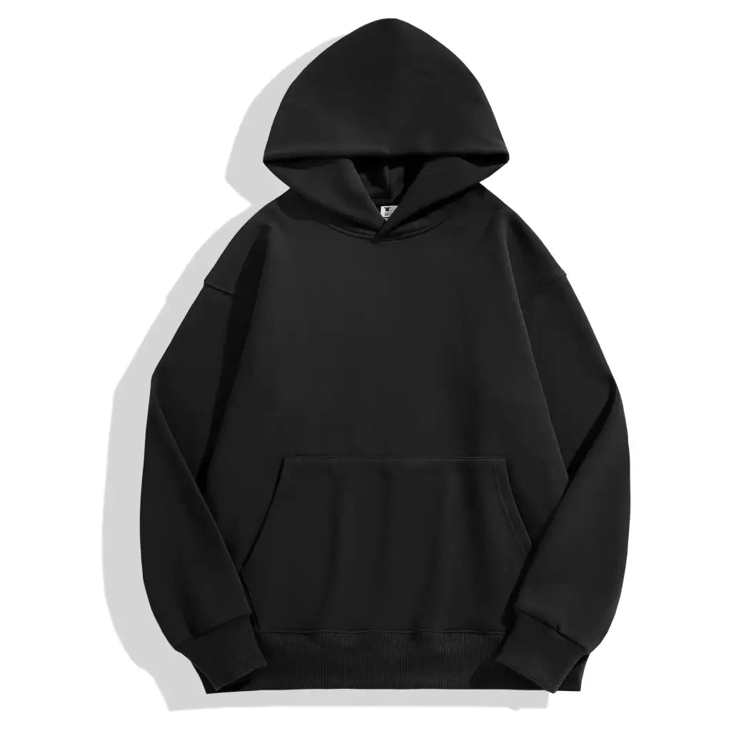 Shadow Core Heavyweight Hoodie | 480gsm Cotton Velvet Fleece | Black / s | Capsule