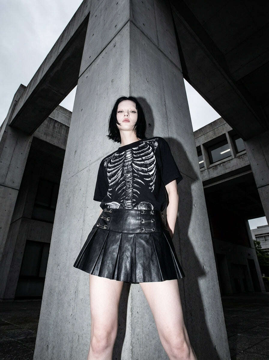 Skeleton Ritual Long Sleeve Crop Top