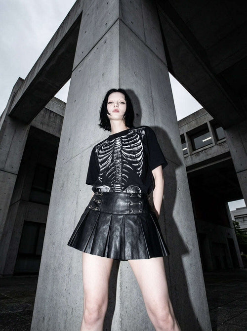 Skeleton Ritual Long Sleeve Crop Top