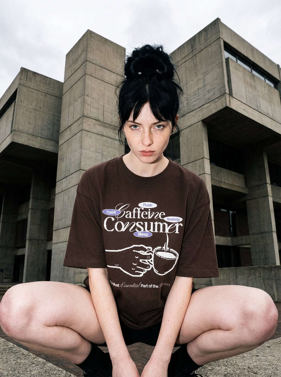Caffine Consumer Oversized Tee