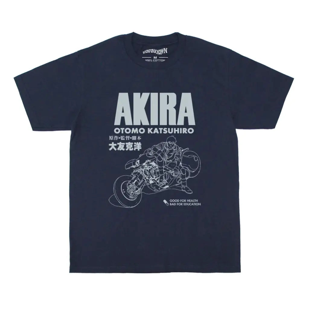 Akira Metropolis T-shirt - Otomo Katsuhiro Anime Collection Graphic Shirt | Navy Blue / s | Core Capsule