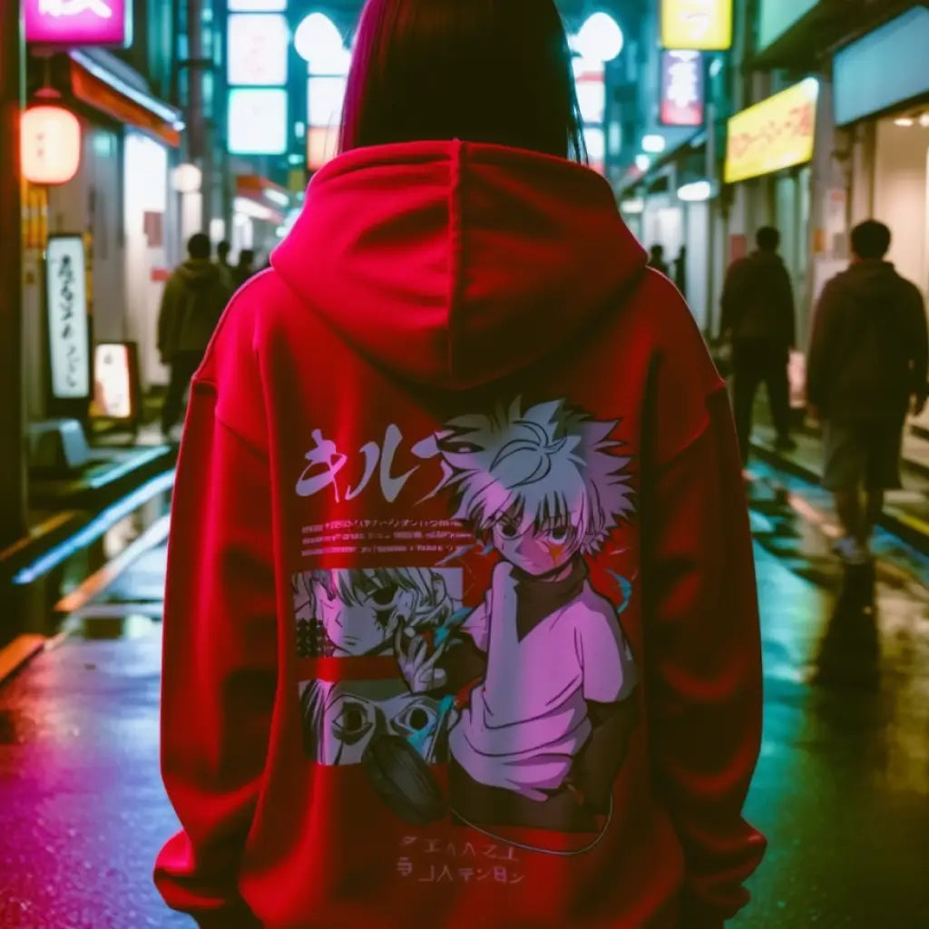 Hunter x Killua Hoodie - Oversized Vintage Zip Up | Core Capsule