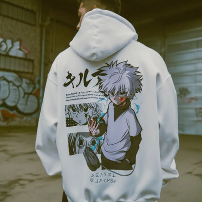 Hunter x Killua Hoodie - Oversized Vintage Zip Up | Core Capsule