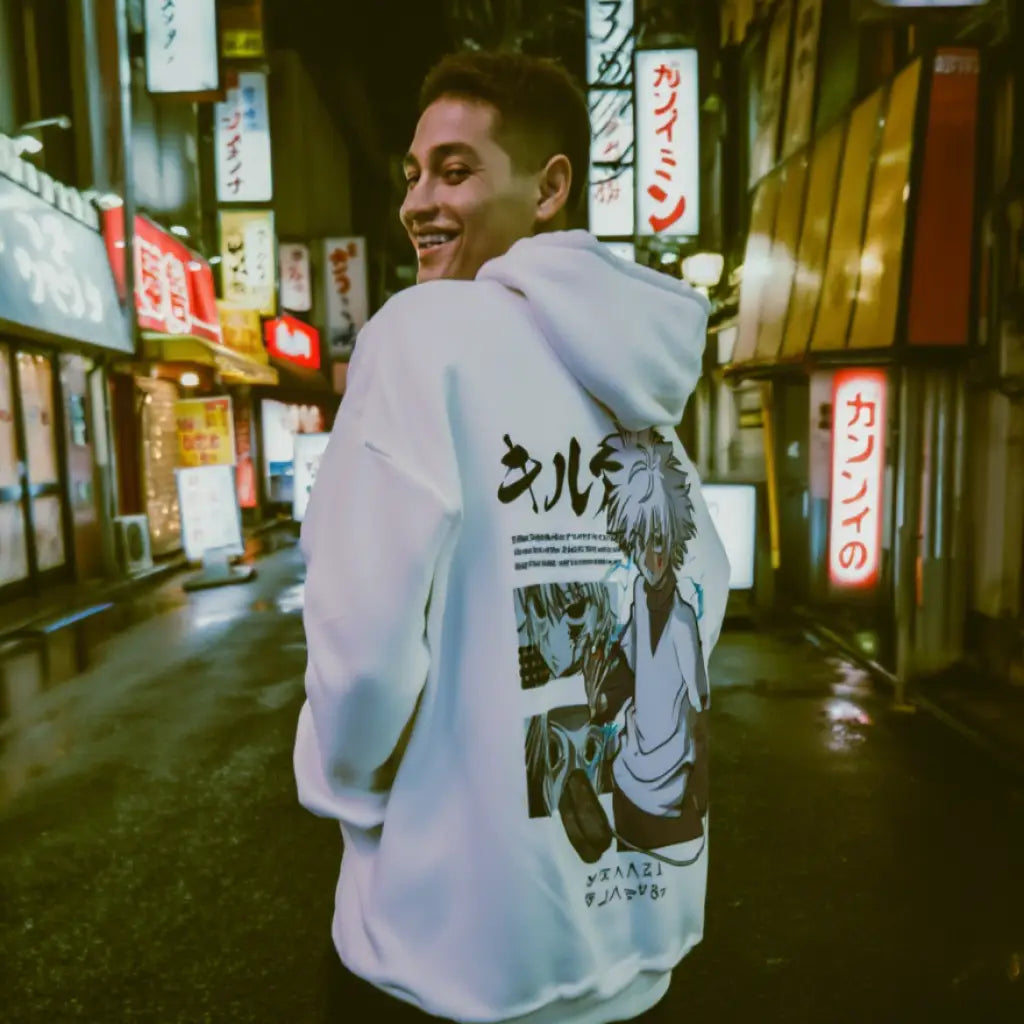 Hunter x Killua Hoodie - Oversized Vintage Zip Up | Core Capsule