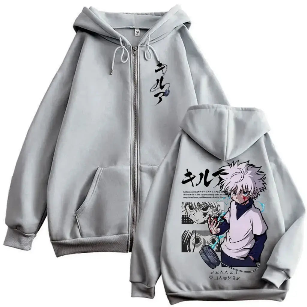 Hunter x Killua Hoodie - Oversized Vintage Zip Up | Gary / Xxxl | Core Capsule