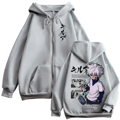 Hunter x Killua Hoodie - Oversized Vintage Zip Up | Gary / Xxxl | Core Capsule