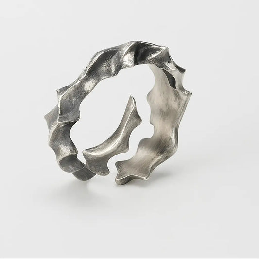 Ashen Thorns Ring | Oxidized Silver | Relics