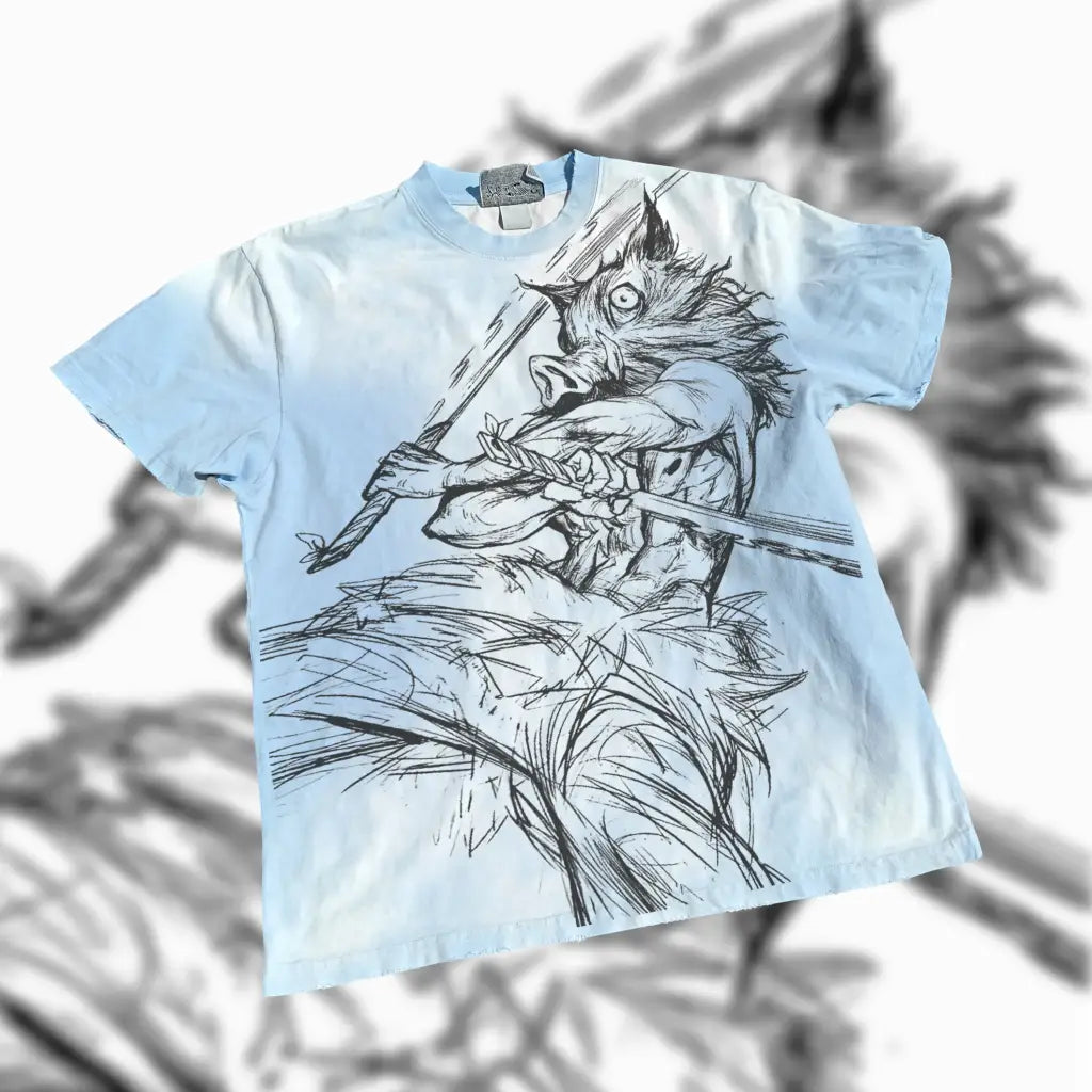 Beast Form T-shirt - Inosuke Inspired Oversized Anime | White / s | Core Capsule