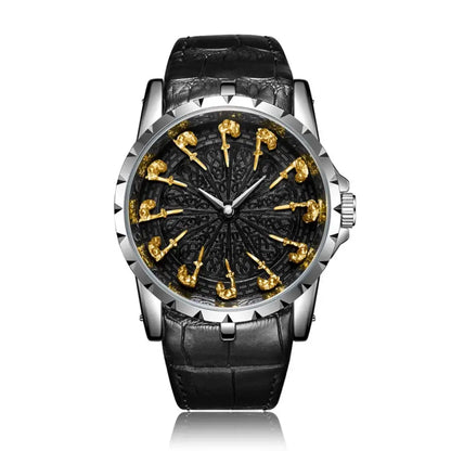 Black Sigil Chrono Watch | Obsidian Silver Gold | Relics