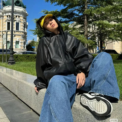 Blackout Street Pu Leather Jacket | Core Capsule