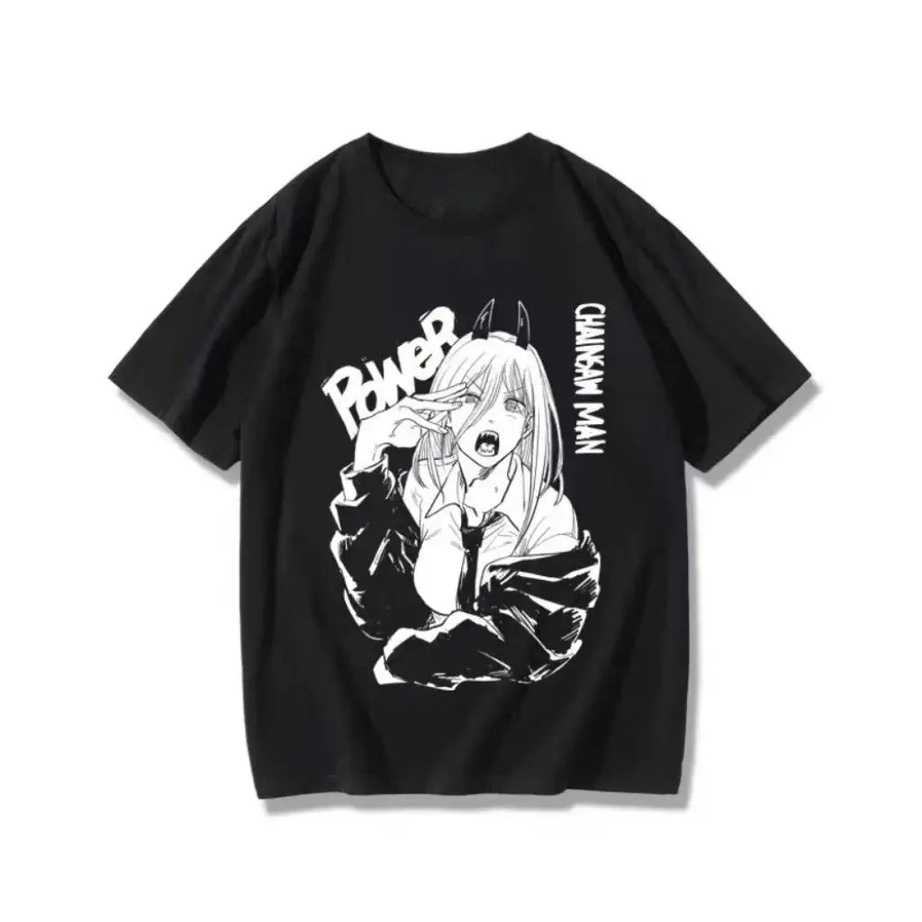 Chainsaw Man Power Anime T-shirt | Black / s | Core Capsule