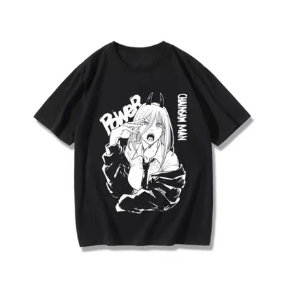 Chainsaw Man Power Anime T-shirt | Black / s | Core Capsule