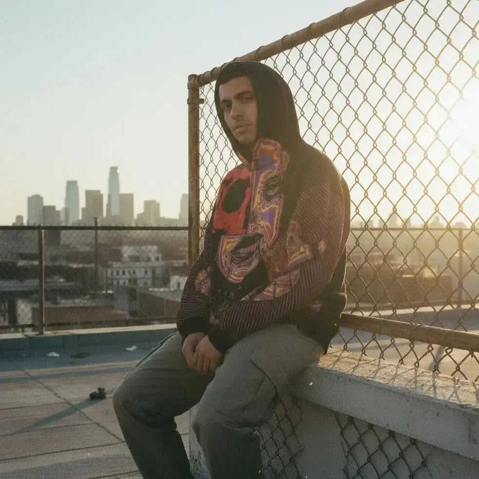 Crimson Psyche – Harajuku Glitch Hoodie | Core Capsule