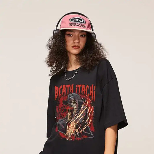 Crows of the Moon T-shirt - Itachi Inspired Oversized Anime | Core Capsule