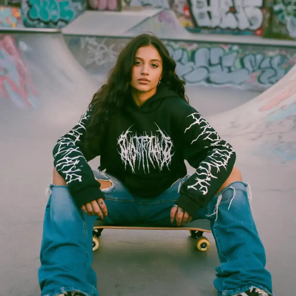 Ghost Mane Double Sided Print Hoodie | Core Capsule