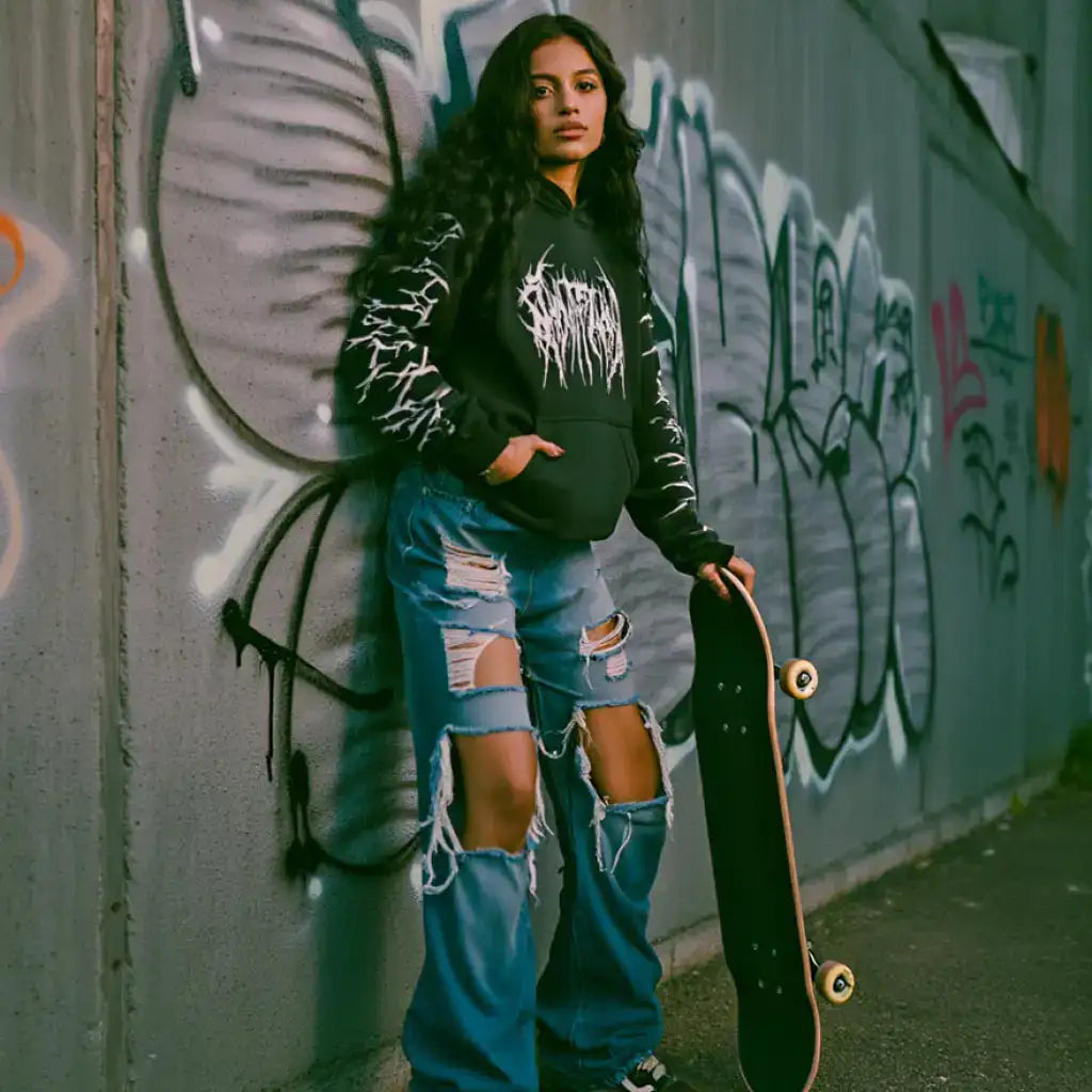 Ghost Mane Double Sided Print Hoodie | Core Capsule