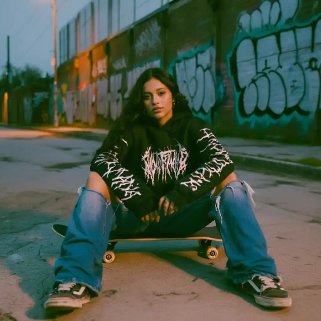 Ghost Mane Double Sided Print Hoodie | Core Capsule