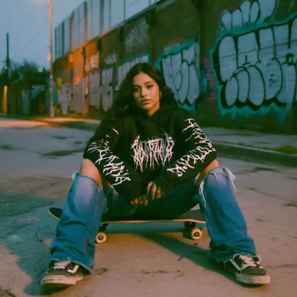 Ghost Mane Double Sided Print Hoodie | Core Capsule