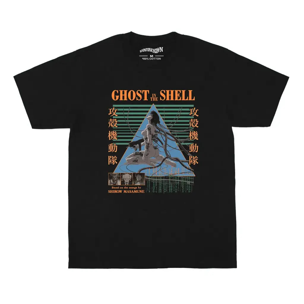 Ghost in the Shell Anime T-shirt - Cyberpunk Classic Graphic Shirt | Black / s | Core Capsule