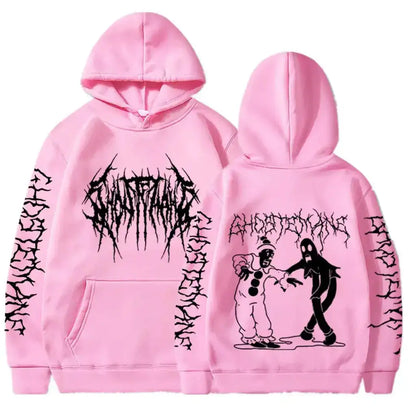 Ghost Mane Double Sided Print Hoodie | Pink / s | Core Capsule