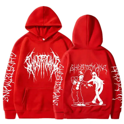 Ghost Mane Double Sided Print Hoodie | Red / s | Core Capsule