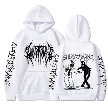 Ghost Mane Double Sided Print Hoodie | White / s | Core Capsule