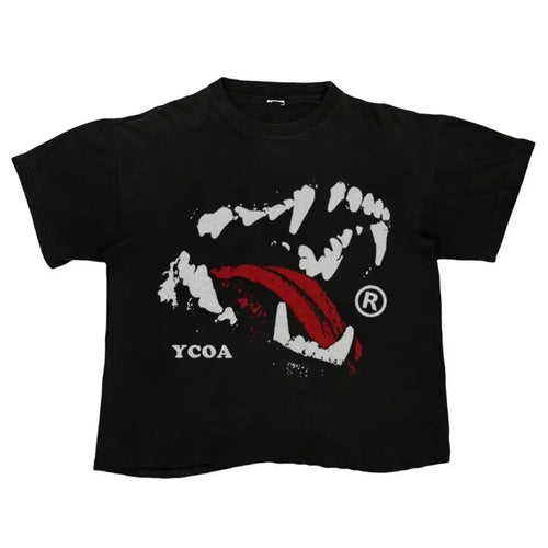 Sanguine Bite Oversized Graphic Tee - Heavyweight Cotton | Black / s | Core Capsule