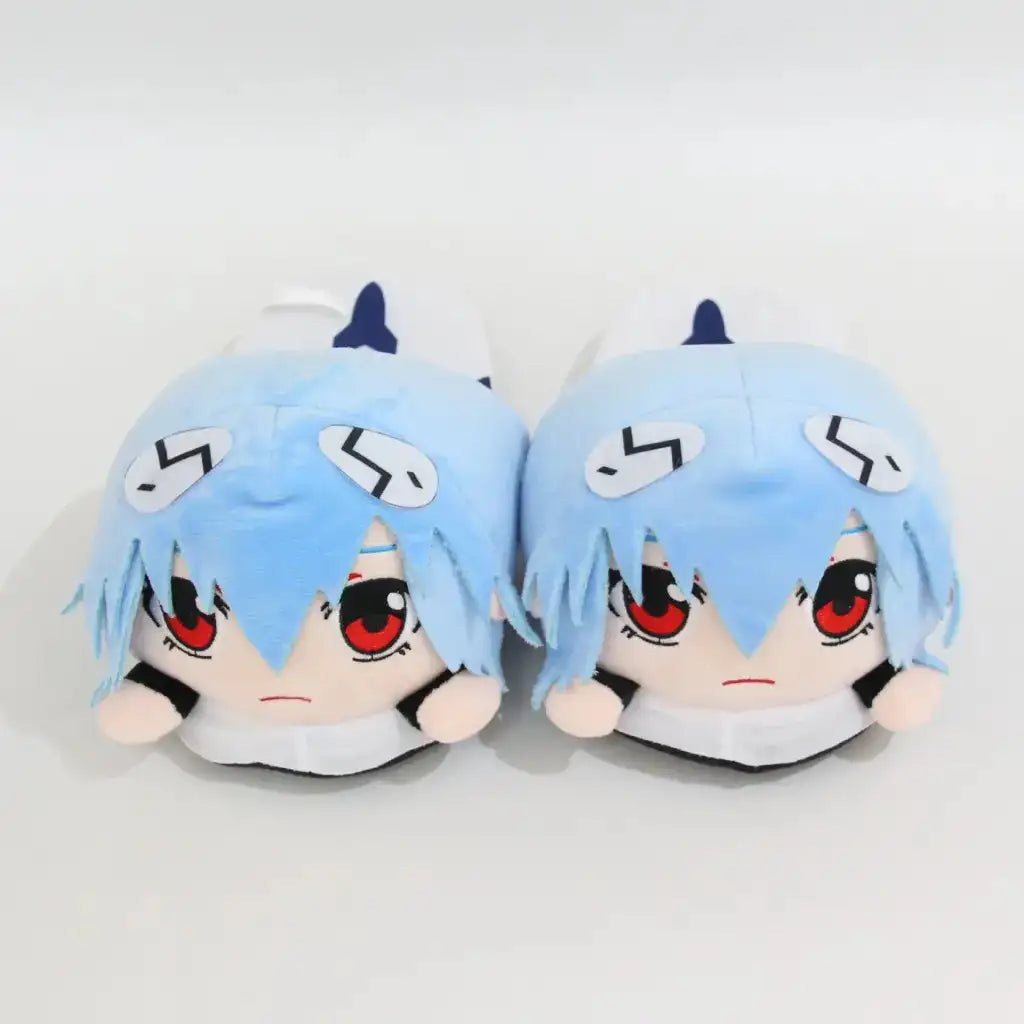 Rei Ayanami Plush Slippers — Anime Indoor | Size 35-42 | Essentials