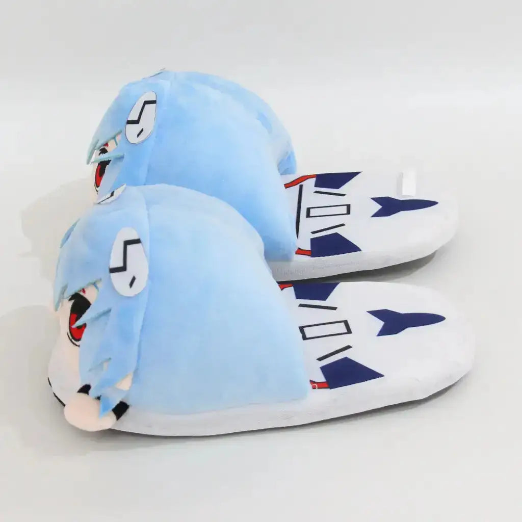 Rei Ayanami Plush Slippers — Anime Indoor | Size 35-42 | Essentials