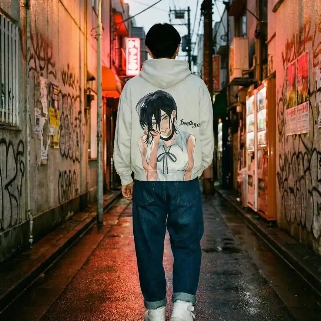 Reze ?Bomb Devil’ Heavyweight Hoodie – Ash Grey | Core Capsule