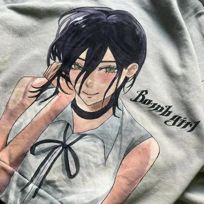 Reze ?Bomb Devil’ Heavyweight Hoodie – Ash Grey | Core Capsule