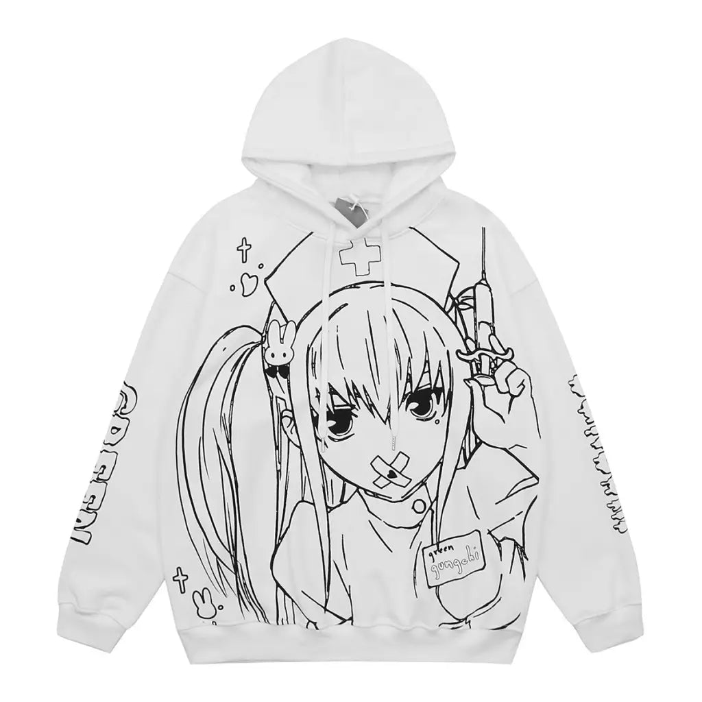 Void Listener Hoodie – Oversized Pullover | White / l | Core Capsule